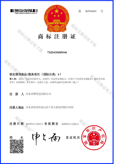 商標：TSZHONGRAN
