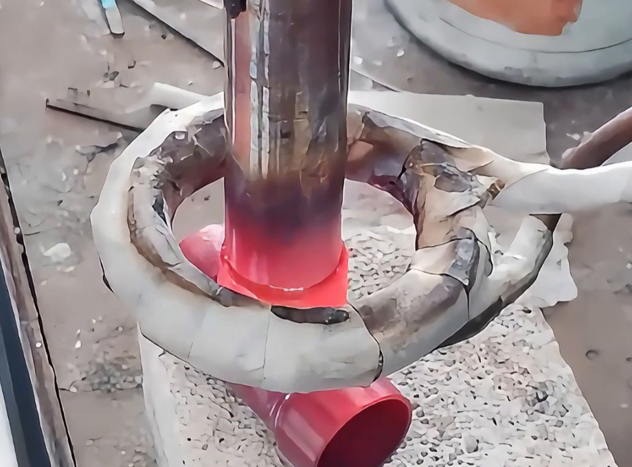 铜管三通焊接还在靠火焰钎焊？来看高频焊机演示现场